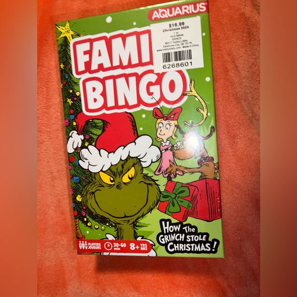 How the Grinch Stole Christmas Family Bingo NEW Game DR SEUSS Holiday - Picture 5 of 5